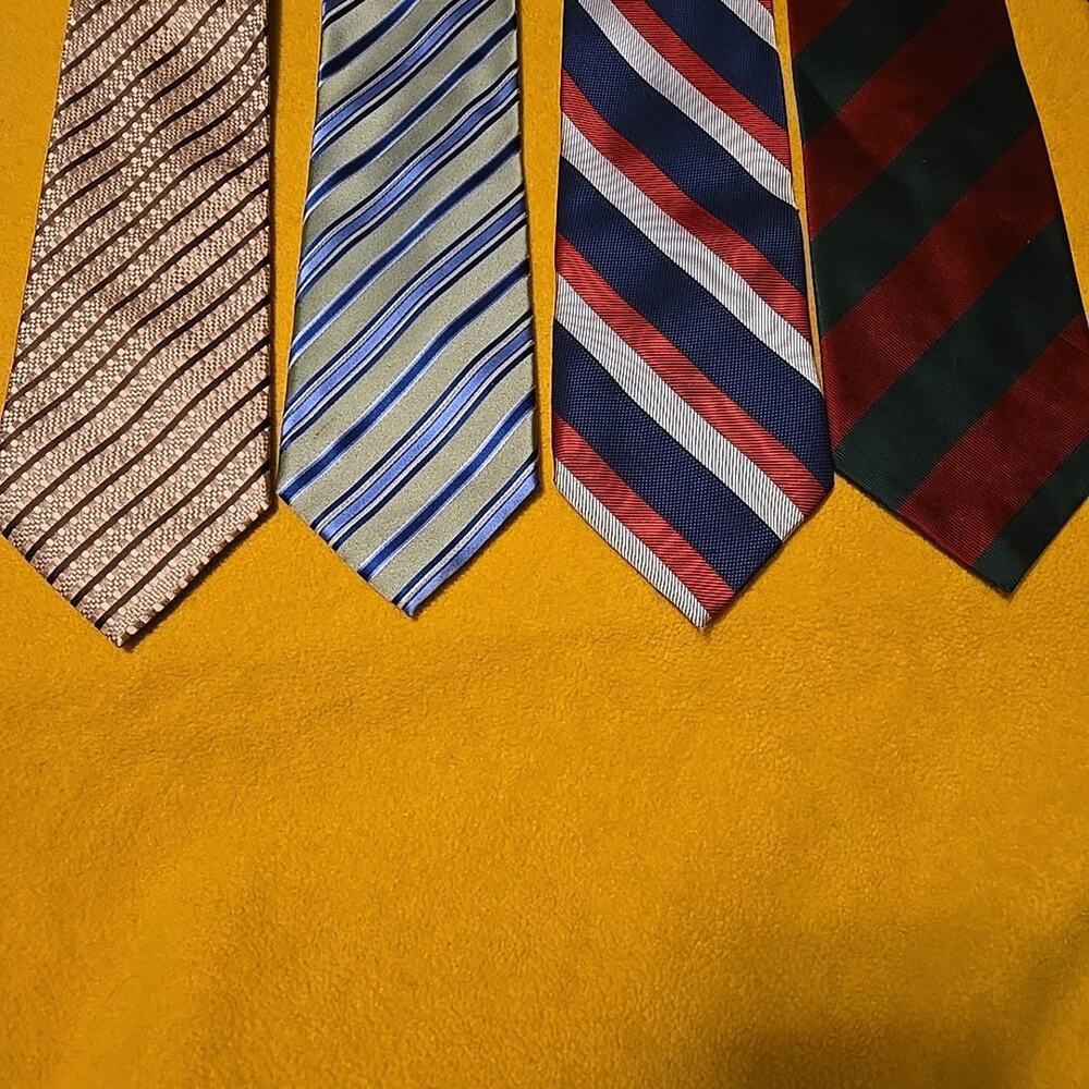 4 Assorted Men's Striped Ties